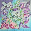 Handmade silk handkerchief "Lilac dream"