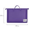 Cartella con zip con manici PIFAGOR, A4, plastica, zip superiore, viola tinta unita