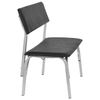 COMFORUM / Bench with back "Astrid", 1200x470x796 mm, gray frame, black leatherette