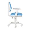 Sedia CH-W356AXSN con braccioli, blu, plastica bianca