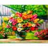 Опт-картина / Malen nach Zahlen 40x50 Rustikaler Blumenstrauß