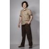 Снежинка / Snowflake / Trousers for men "Motive of life" from brown linen