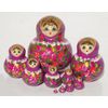 10 violet matryoshka dolls