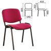 BRABIX "Iso CF-005" staff and visitors chair, black frame, burgundy fabric