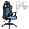 Computer chair BRABIX "GT Racer GM-100", two pillows, fabric, black / blue