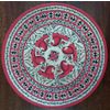 Беломорские узоры / Plate wooden "Mezenskaya painting cycle" 25 cm