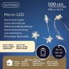 Kaemingk / LED 花环 Dew Stars 带电池 4.95 m，100 颗暖白色迷你 LED 灯，银线，IP20