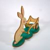 Wooden "Easter Bunny with a trolley" 0000