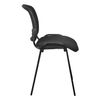 A chair for staff and visitors of "Vicky", black frame, back mesh, black