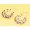 Touchstone Indian Bollywood Desire Tribal Boho Chic Moon Chandbaali Theme Designer Earrings In Silver Oxidiesed Tone For Women.