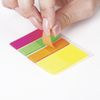 Bookmark adhesive BRAUBERG NEON, plastic, 3 colors x 45х12 mm + 1 color x 45х26 mm, 25 sheets