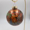 Палех / Palekh / Christmas tree ball "Silver hoof" glass, small, master Chaparina