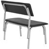 COMFORUM / Bench with back "Astrid", 980x460x796 mm, gray frame, black leatherette