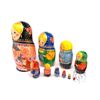 Семеновская роспись / Russian woman - booklet matryoshka, 10 dolls - booklet No. 14 "Cats-2"