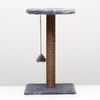 Пижон / Dude / Scratching post "Post" with a round shelf and a toy, 35 x 35 x 60 cm, gray