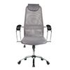 BK-8CH office chair, mesh fabric, chrome, light gray