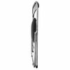 A folding chair for the house and office RS04, silver frame, leather black