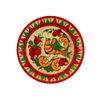 Беломорские узоры / Plate wooden "Boretskaya painting" 11 cm