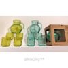 Kaemingk / Roksolana water set: jug + 4 glasses, turquoise, glass