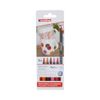 EDDING / Edding / Ceramic marker pen set, brush nib, 1-4 mm, 6 warm colors 6 colors