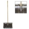 Snow shovel, aluminum, 50x33 cm, height 130 cm, reinforced, wooden handle