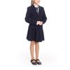 School jacket with hidden pockets fitted Navy blue for girls