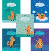 HATBER / Notebook А5 48 p. bracket, cage, matte lamination, "Funny fox" / 10 pcs.