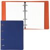 BRAUBERG / Notebook on rings A5 (180x220mm), 120 sheets, textured leather, "Fusion", blue / orange / 2 pcs.
