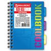 BRAUBERG / Notebook 120 sh., A5, 148x210 mm, cage, comb, plastic cover, 3 dividers, "CoolBOOK" / 10 pcs.
