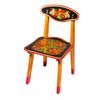 Золотая Хохлома / Wooden children's chair "Khokhloma painting" yellow legs, 2 height category