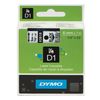 DYMO D1 label printer cartridge, 6 mm х 7 m, plastic tape, black font, transparent background
