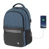 Zaino BRAUBERG URBAN universale, con scomparto per laptop, porta USB, Denver, blu, 46x30x16 cm, 229893