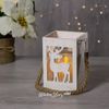 Kaemingk / Wooden candlestick Forest Fairy Tale - Deer 15 * 10 cm light wood