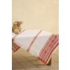 Тканые узоры / Tablecloth "Bright day" with red embroidery, 180x134