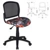 Sedia CH-296NX / GRAFFITY, senza braccioli, nera con motivo