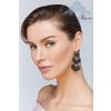 Lace earrings "Fun" black