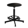 Cashier's chair, reception PC37, without backrest, without armrests, leatherette, black