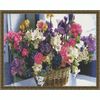 ВанГогВоМне / VanGogVoMne / Diamond mosaic "Basket with a bright bouquet" 40x50 cm