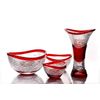 Гусевской Хрустальный завод / Vase en cristal pour biscuits "Sérénade" rouge