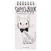 Sketchbook, white paper 160 g/m2, 105x220 mm, 80 sheets, comb, "MIX"