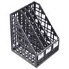 Tray vertical paper of STAMM (245х240х300 mm), 4 compartments, mesh, collapsible, black