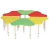 Table children's "Romashka", 6 petals, 1300 x1300 x400-580 mm, adjustable, height 0-3 (85-145 cm), 3 colors