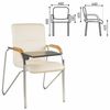"Samba T plast" with a table, chrome frame, beige leather