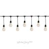 Kaemingk / Chuỗi bóng đèn LED viền 9,5m, 20x Ánh sáng trắng ấm siêu tốc, PVC đen, Có thể kết nối, IP44