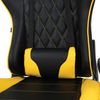 Computer chair BRABIX "GT Master GM-110", two pillows, eco-leather, black / yellow