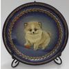 Сувениры из Н.Тагила / Souvenirs from N. Tagil / Tray "Subject painting. Puppy with a ball", 17 cm