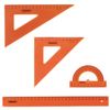 Set drawing great PYTHAGORAS (the ruler is 30 cm, 2 triangles, protractor), transparent, neon, package