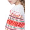 Тканые узоры / Blouse, shirt under a dress women's in Russian folk style "Morning freshness"