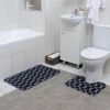 Доляна / Doliana / Ensemble de tapis de bain et de toilette "Santra", 2 pcs 40 × 50, 50 × 80 cm, noir et blanc