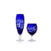 Гусевской Хрустальный завод / A set of crystal glasses for champagne "Nut" blue 6 pieces